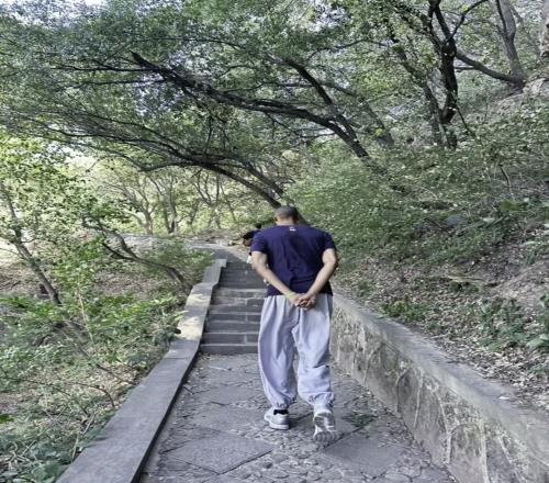 高僧心性！文班被拍到背着手走在嵩山林间